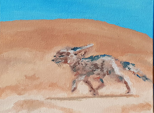 Cat in desert (2017)