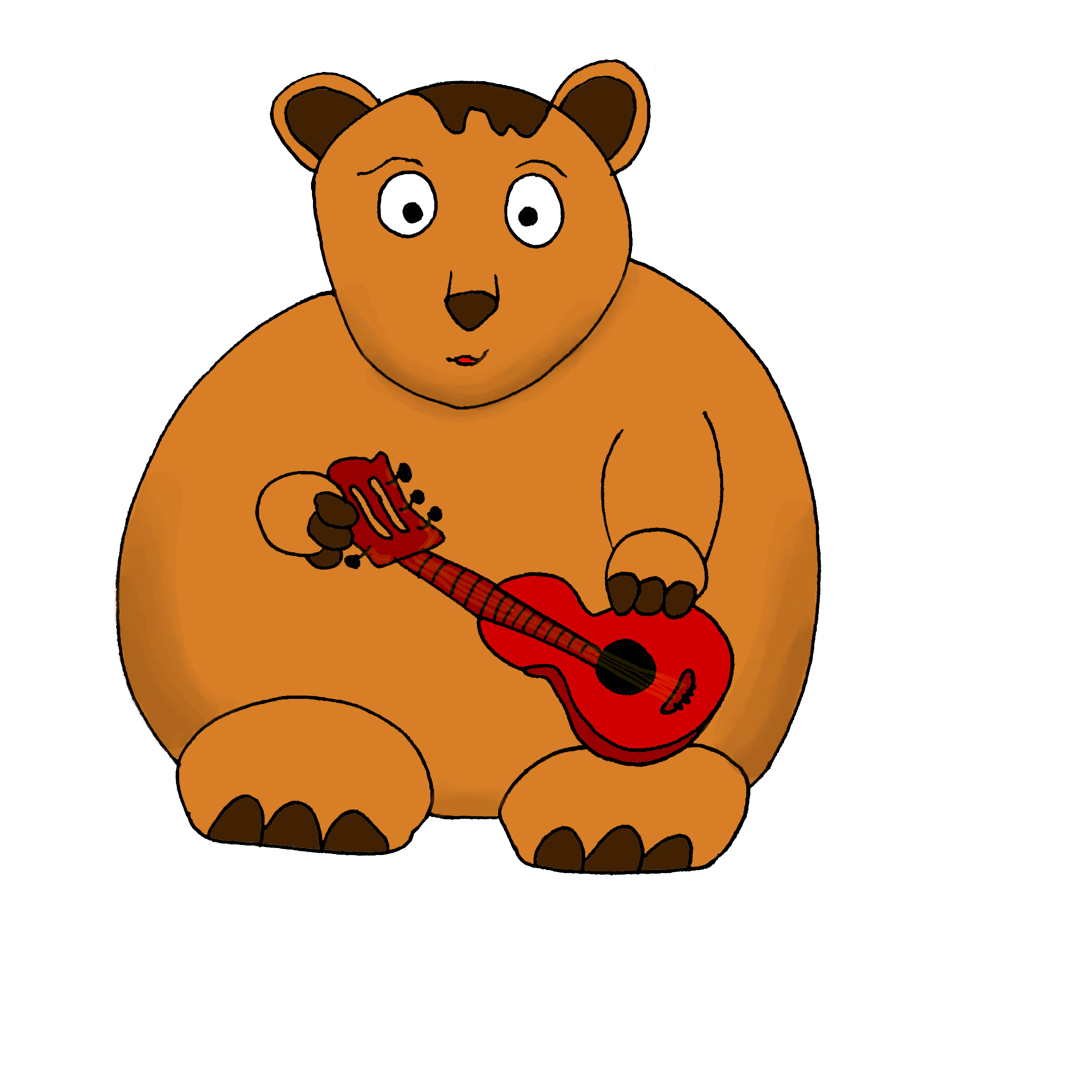 Bear with guitar 