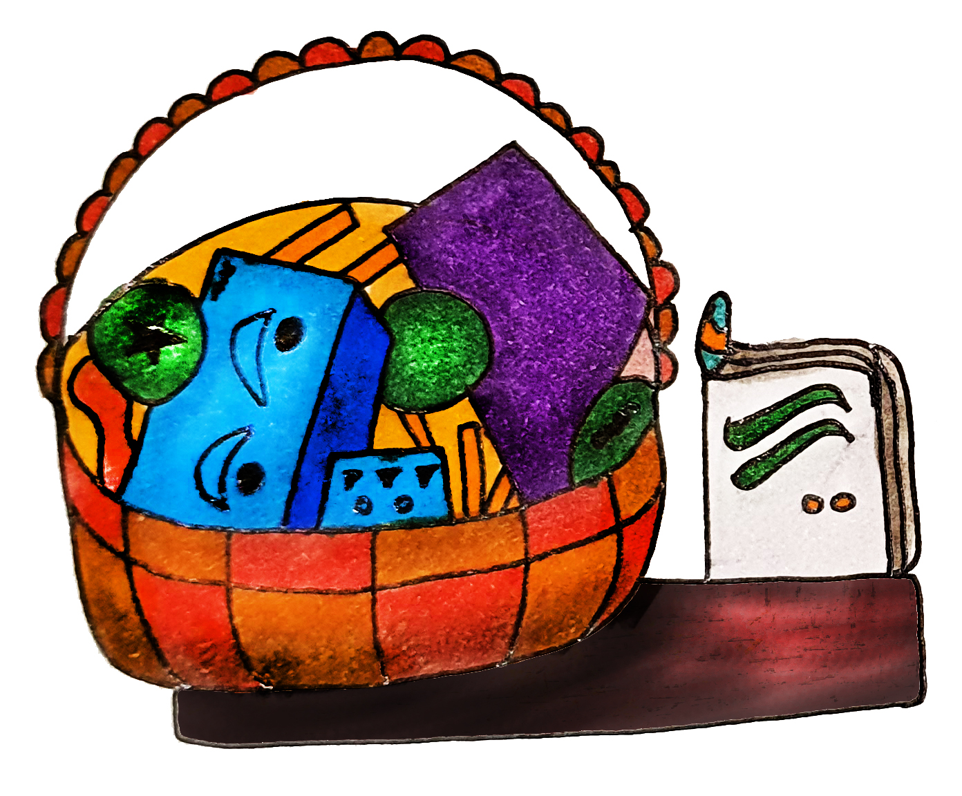 Basket with goods